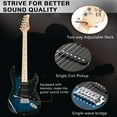 thumbnail image 5 of Zimtown Full Size Electric Guitar for Beginner with 20 Watt Amp and Accessories,Dark Blue with Black Pickguard, 5 of 7