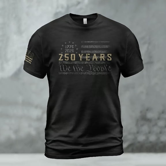 Usa 250Th Anniversary Shirt Patriotic Graphic T Shirt Independence Day Commemorative Short Sleeve Mens Tees Black L
