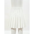 thumbnail image 5 of TSSOE School Uniform Girls Pleated Mini Skirt High Waist A-line Tennis Skirts White 13-14, 5 of 7
