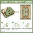 thumbnail image 6 of WETRBWEH Green Vintage Area Rug 5x7 Living Room Rug, Boho Floral Rugs for Dining Room Bedroom, Washable Non-Slip Soft Carpet Mats Home Decor, 6 of 15