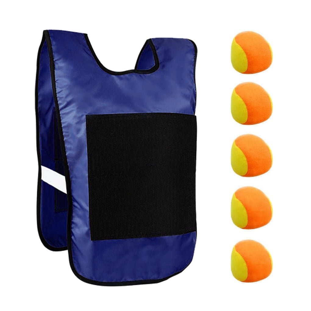 Electronicheart Dodgeball Sticky Vest Outdoor Throwing Ball and Playing Vest Kit Children Ball