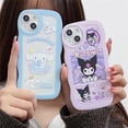 thumbnail image 2 of Funda De Teléfono Móvil Kuromi Borde De Onda Lisa De Moda Para Xiaomi 11 Pro Lite 12T POCO C40 X3 X4 NFC GT X5 F4 M3 Redonda De TPU Transparente A Prueba De Golpes Para Cámara, 2 of 3