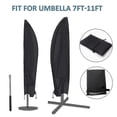 thumbnail image 3 of Parasol Cover, Waterproof, Windproof, Heavy Duty Rip Proof Oxford Fabric Extra Large Cantilever Umbrella Cover With Zip (265 X 40/70 / 50 Cm) - Black, 3 of 5