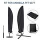 thumbnail image 3 of Parasol Cover, Waterproof, Windproof, Heavy Duty Rip Proof Oxford Fabric Extra Large Cantilever Umbrella Cover With Zip (265 X 40/70 / 50 Cm) - Black, 3 of 5
