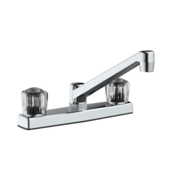 Plumb Tech® Non-Metallic 2 Handle Kitchen Faucet Chrome 1.8 GPM