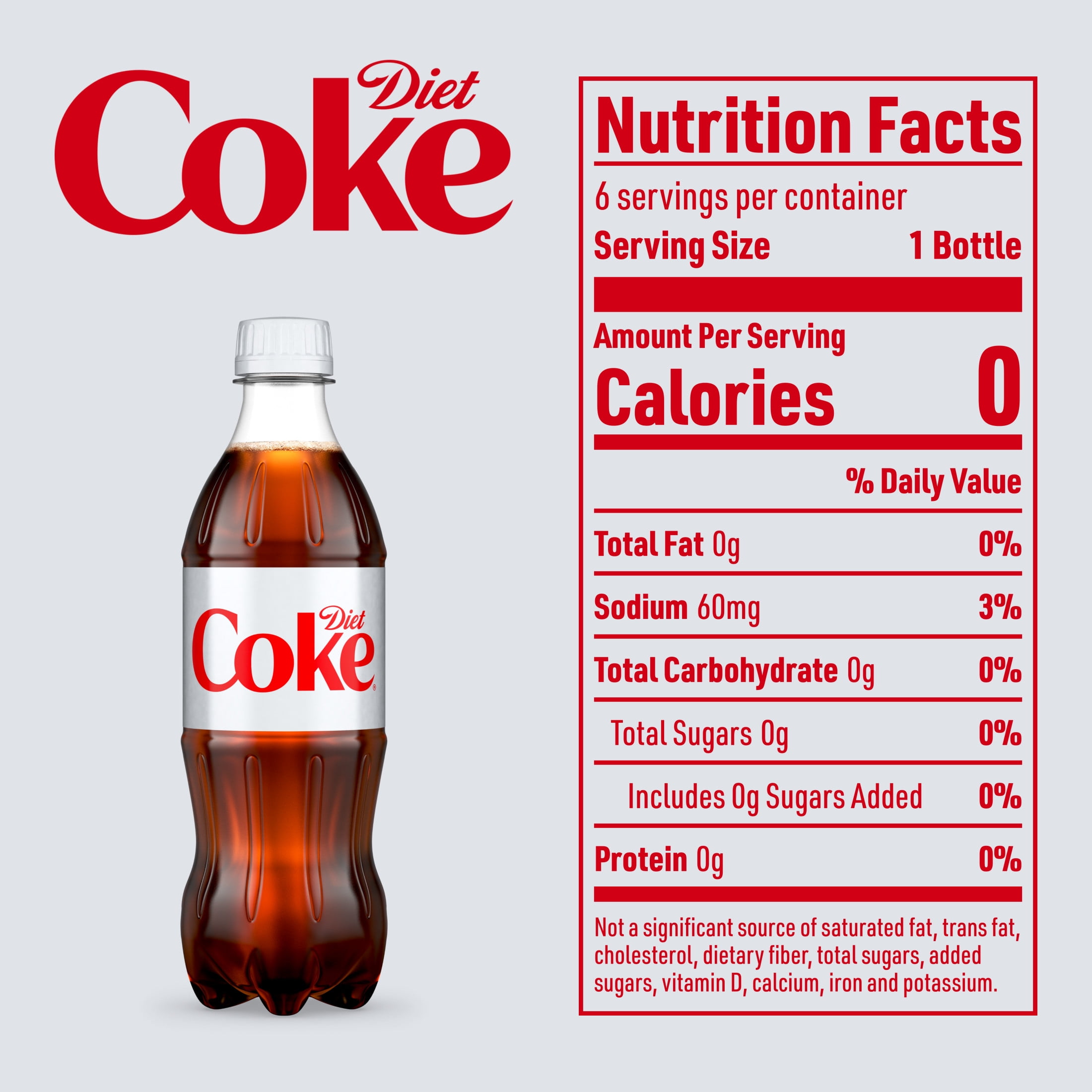 Diet Coke Diet Cola Soda Pop, 16.9 fl oz Bottles, 24 Pack