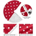 thumbnail image 2 of Coolnut Red Polka Dot Christmas Tree Skirt 48", Large Christmas Tree Mat Xmas Holiday Home Party Decor, 2 of 6