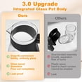 thumbnail image 3 of 13-Cup Coffee Pot Replacement for Coffee Maker CM401 CF091 CF090 CM371 CM400 CP301 CF092 CFP101 CM300 CFP301, Glass Coffee Pot for with Brew-Through Lid & Heat-Resistant Sturdy Handle, 3 of 4
