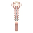 thumbnail image 3 of Halo Engagement Ring for Women - 2.37ct Natural Morganite in 14K Rose Gold Promise Ring, 3 of 6