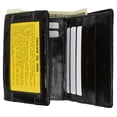 thumbnail image 2 of Mens Eel Skin Leather Trifold ID Style Credit Card Holder Wallet ID outside E 713, 2 of 15