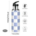 thumbnail image 5 of ALAZA Blue Checkered Grid Pattern Water Bottle Insulated Flask Stainless Steel Straw Lid 20 oz, 5 of 6
