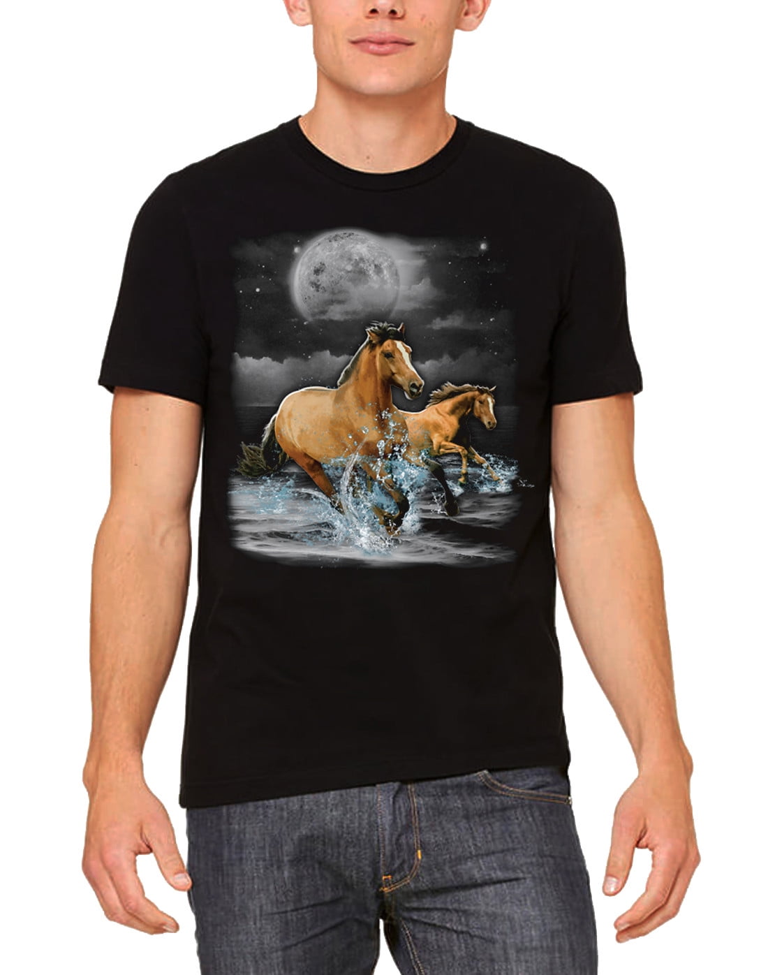 Men's Horse Wilderness Black T-Shirt X-Large Black - Walmart.com