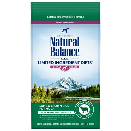 UPC: 0723633779210 | Natural Balance L.I.D. Limited Ingredient Diets Dry Dog Food  4 Pounds  Lamb & Brown Rice Small Breed Formula