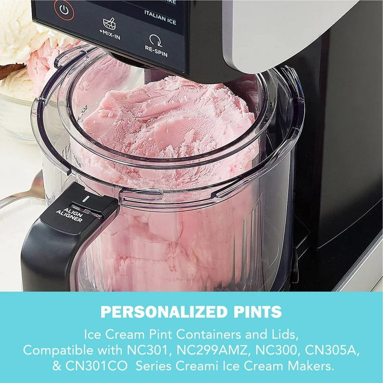 Ninja Creami Pints 4 Pack, Compatible with NC299AMZ & NC300s Series Creami  Ice Cream Makers, Genuine Ninja Pint, BPA-Free & Dishwasher Safe, Color