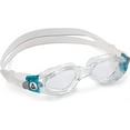thumbnail image 4 of Aquasphere Kaiman Compact Unisex Adult Swim Goggles - Comfortable leak-free Vision for Smaller Faces, UVA & UVB Protectio, Easily Adjustable Buckles - Clear Lens, Transparent/Blue Frame, 4 of 4