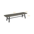 thumbnail image 2 of Iwicker 69'' Outdoor Bench Wicker Garden Bench, Gray, 2 of 6
