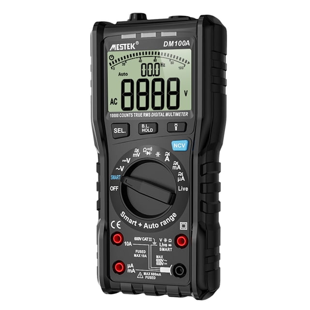 MESTEK DM100A Digital Multimeter Universal Meter 10000 Count AC/DC Voltage AC/DC Current Resistance Capacitance Measurement