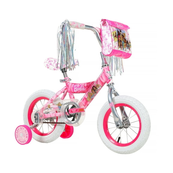 Barbie 12- Inch Girls Bike by Dynacraft for Kids Ages 3-5 Years - Fun and Stylish Design, Sturdy and Durable, Perfect for Kids Learning to Ride, Easy to Assemble, Ideal for Young Riders