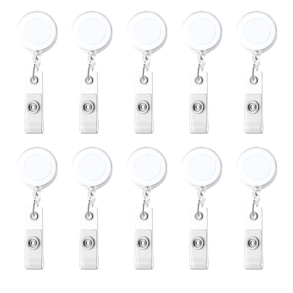 Weloille 10Pc Retractable Badge Holder Badge Holder Scroll ID Card Holder 10 Colors