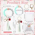 thumbnail image 2 of 6/10/12 Set Teacher Appreciation Gift Bulk Keychain Bracelet with Cards for Women Back to School Teachers Gifts, 2 of 6
