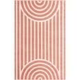 thumbnail image 2 of Unique Loom Whimsy Kids Collection Area Rug - Lines (5' 3" x 8' Rectangle Soft Coral Pink/Ivory), 2 of 9