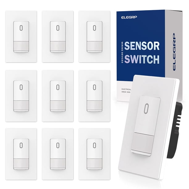 Interruptor de luz infrarrojo PIR con sensor de movimiento ELEGRP, paquete de 10