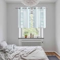 thumbnail image 5 of Sky Blue Striped Coastal Kitchen Curtains Small Short 39 Inch Length, Nautical Beach Starfish Shell Grommet Bedroom Living Room Curtains, Light Filtering Cafe Curtain Drapes 2 Panels Set 55''x39'', 5 of 9