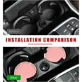 thumbnail image 3 of Yazoeia 2 Pack Bling Car Cup Coaster, 2.75 Inch Rhinestone Silicone Auto Cup Holder Insert Coaster, Anti Slip Crystal Soft Rubber Cup Pad, Universal Vehicle Accessories for Women (Pink), 3 of 6