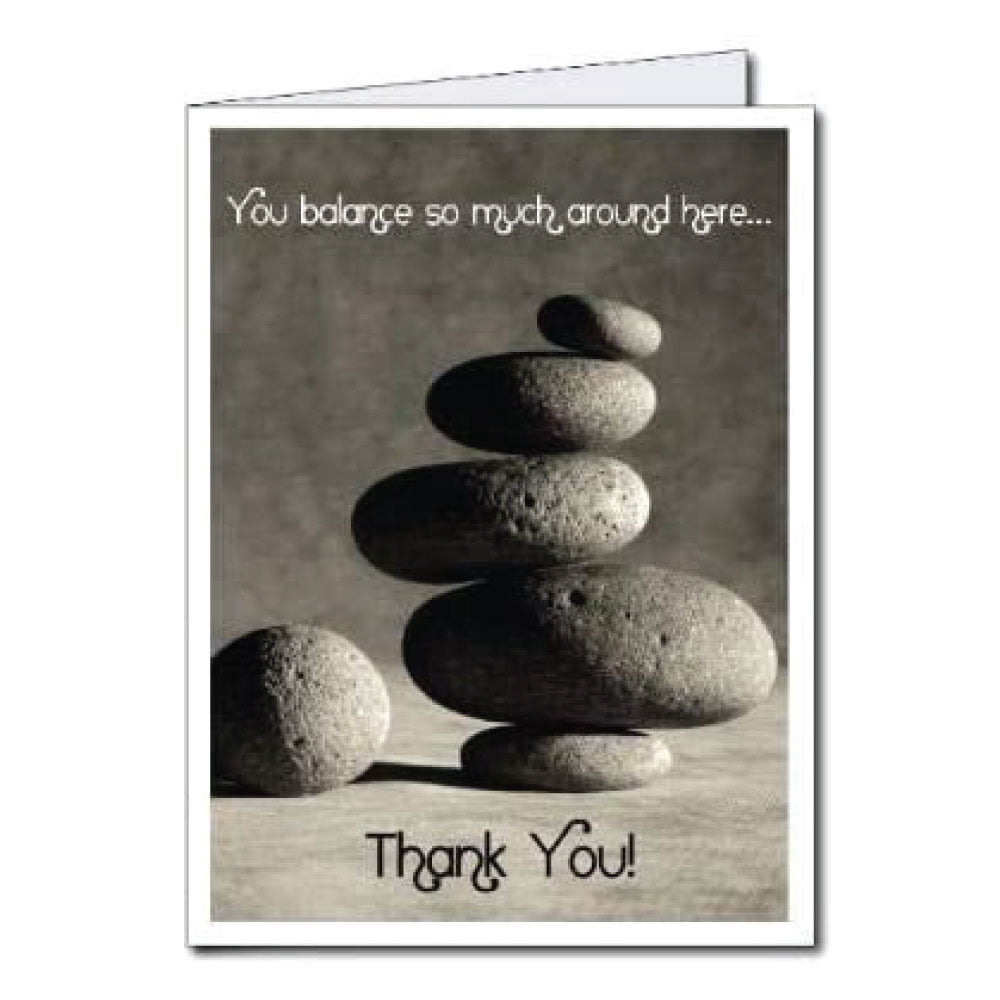 Victory Store 2ft x 3ft You Balance A Lot Around Here... Thank You Card with Envelope 12441