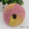 thumbnail image 1 of Nvzi Paquete de 2 hilos suaves de arcoíris, 100 % lana, hilo multicolor degradado para tejer a crochet, longitud total de 180 m × 2,392 yds, 100 g, U, 1 of 4