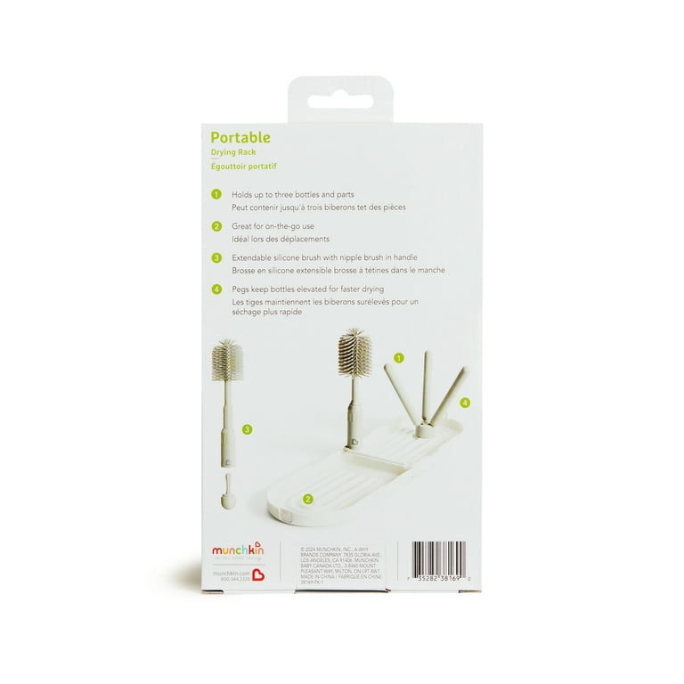 Portable Bottle Drying Rack with Brush photo 3