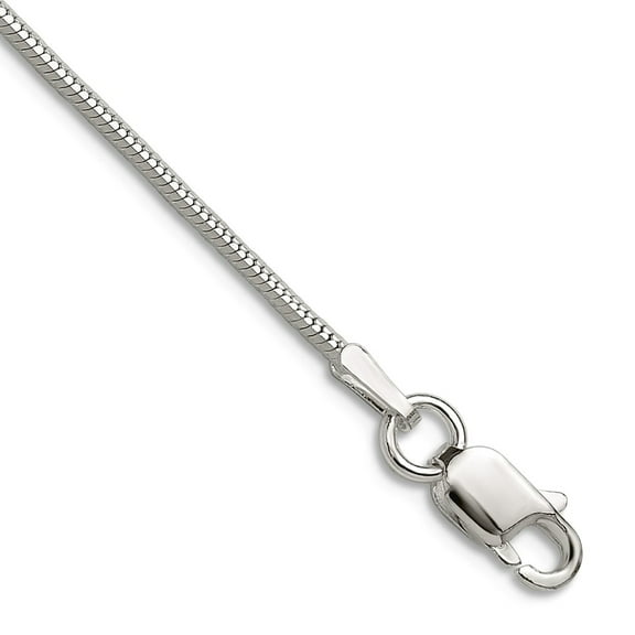 925 Sterling Silver Polished 1mm Octagonal Snake Chain Necklace 18 Inch Chain Necklace for Women and Men