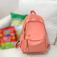 thumbnail image 4 of Nylon Fashion Backpack Casual Candy Color Solid Color Shopper Bag (Green), 4 of 5