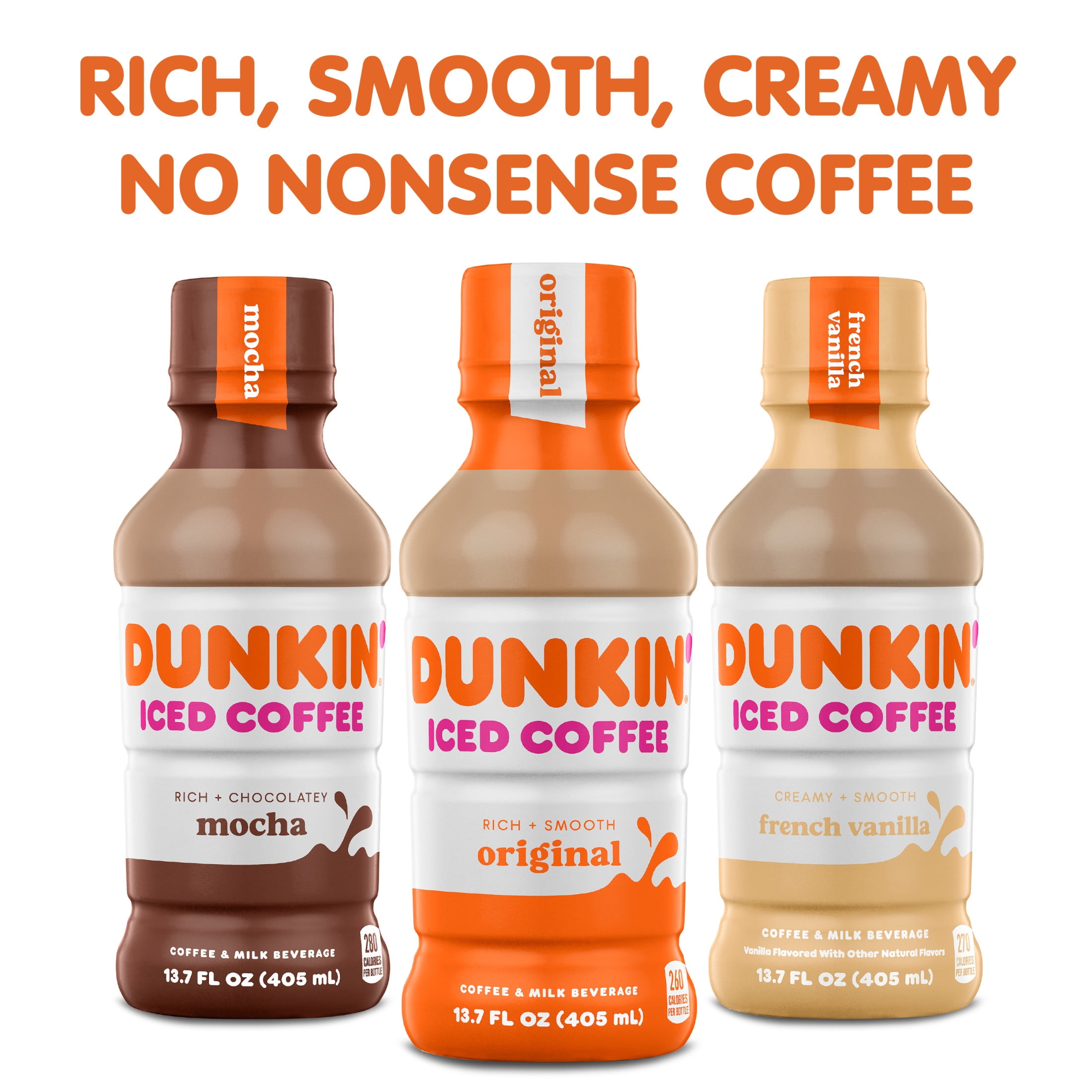 Dunkin' Original Iced Coffee, 13.7 fl oz Bottle