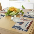 thumbnail image 4 of Ambesonne American Place Mats Set of 4, Country Music Guitar, Standard Size, Cream Red Blue, 4 of 6