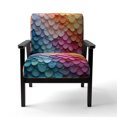 thumbnail image 4 of Designart "Décoration Murale Art Opt Spectre Harmonieux II" Fauteuil d'Appoint Moderne Multicolore - Fauteuil Moderne pour Chambre, 4 of 7