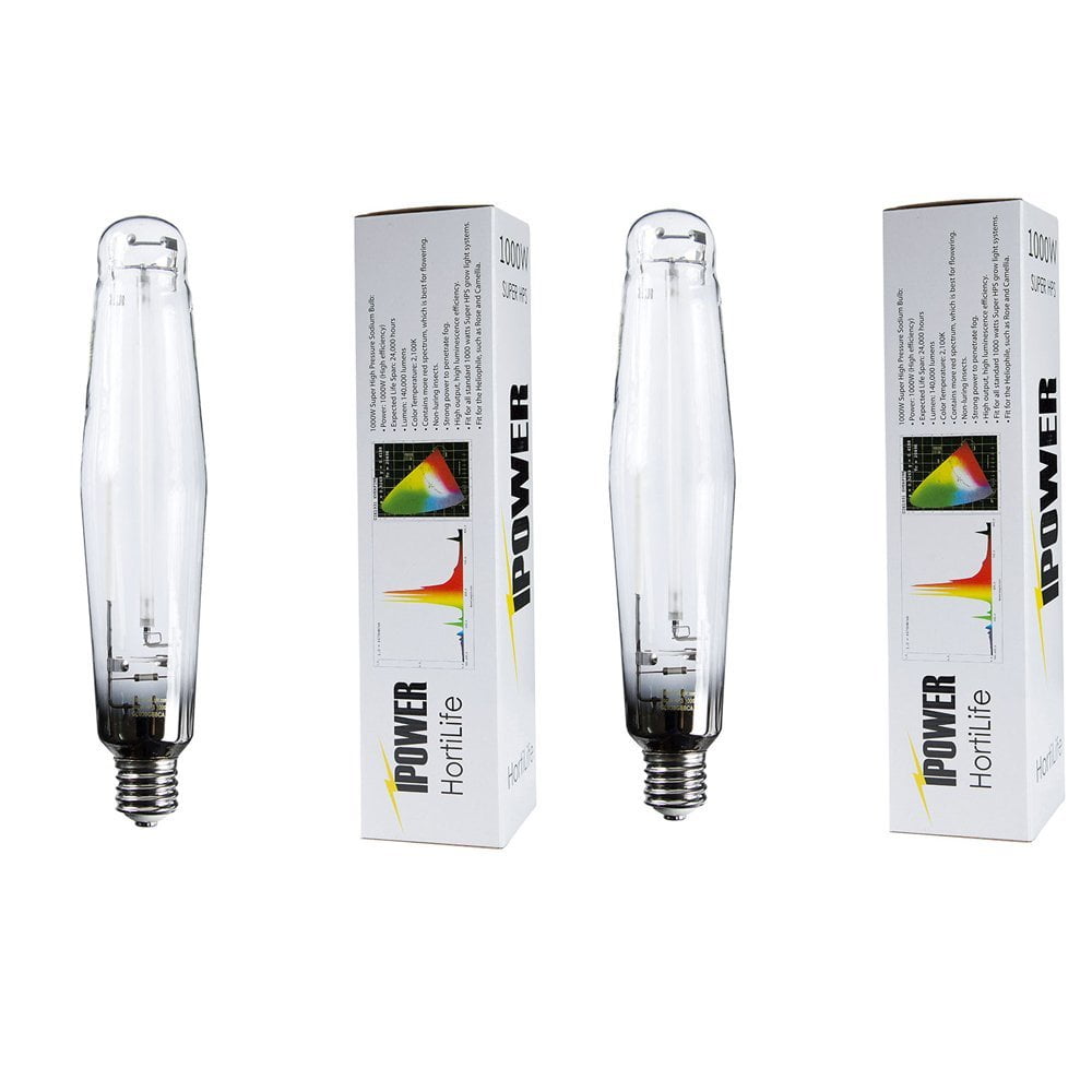 2 Pack Supreme Super 1000Watt HPS Bulbs for Digital Electronic Grow Light 