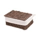 thumbnail image 2 of Cesta de almacenamiento de escritorio rectangular multifuncional tejida a mano organizadora para baño Café M con Tapa, 2 of 9
