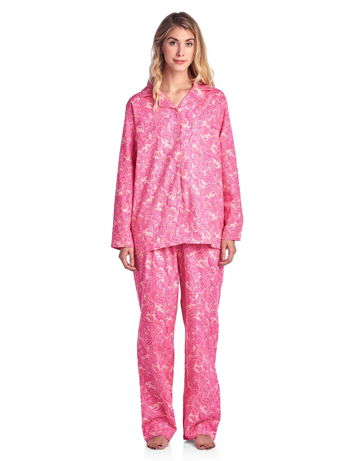 Casual Nights Casual Nights Women's Flannel Long Sleeve Button Down