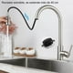 thumbnail image 2 of Grifo de Cocina, 304 Acero Inoxidable Mezclador para Fregadero, 360° Grifos para Fregadero de Cocina de Alto Arco Llaves para Fregadero de Cocina con Placa de Cubierta con 2 Manguera, 2 of 7
