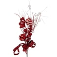 thumbnail image 3 of Northlight 24" Red and White Pearls and Swirls Christmas Spray, 3 of 4