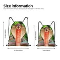thumbnail image 2 of Fotbe Cobra Snake Pattern Drawstring Backpack, Gym Bag, Lightweight Backpack, Water-Resistant Bag Travel Sports Backpack, Fitness Bag, Yoga Bag-Small, 2 of 6