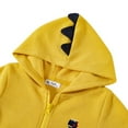 thumbnail image 2 of Toddler Kids Little Boys Long Sleeve Cartoon Dinosaur Hooded Zip Jacket Coat, 2 of 7