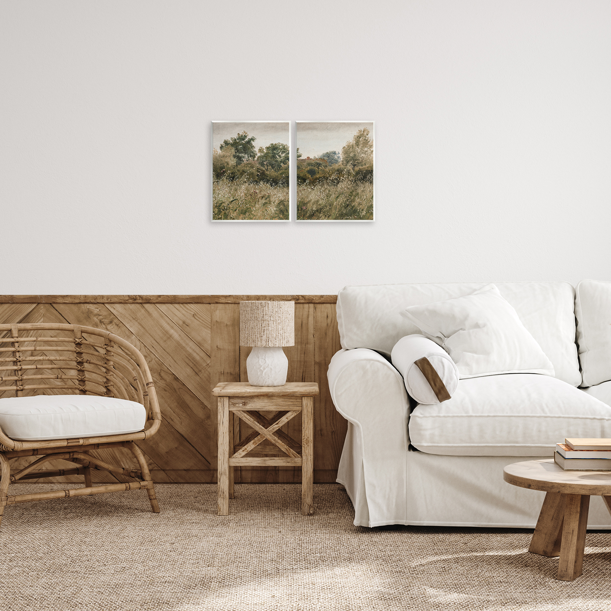 Rural Foliage Thicket 2 Piece Wall Plaque Art Set, design by Lettered and Lined