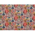 thumbnail image 2 of Zelouf Print On Scuba Crepe Digital Sample  , Sewing, DIY, Crafts Fabric by the Yard, 824 Orange/blue, 3 Yard, 2 of 2