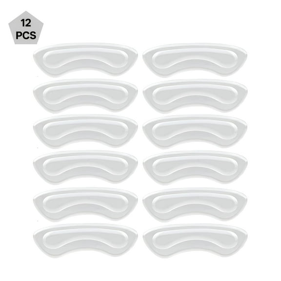TELOLY Heel Grips, Shoe Heel Inserts for Loose Shoes, Clear Heel Cushion Pads for Women Men Shoes, 6 Pairs