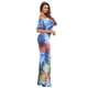 thumbnail image 3 of ABPHQTO Vestido largo con hombros descubiertos y estampado tropical para mujer, 3 of 5