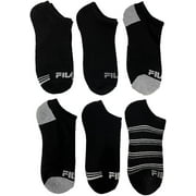 Fila Women's 6-Pack Mini Stripe Half Cushion No Show Socks Black