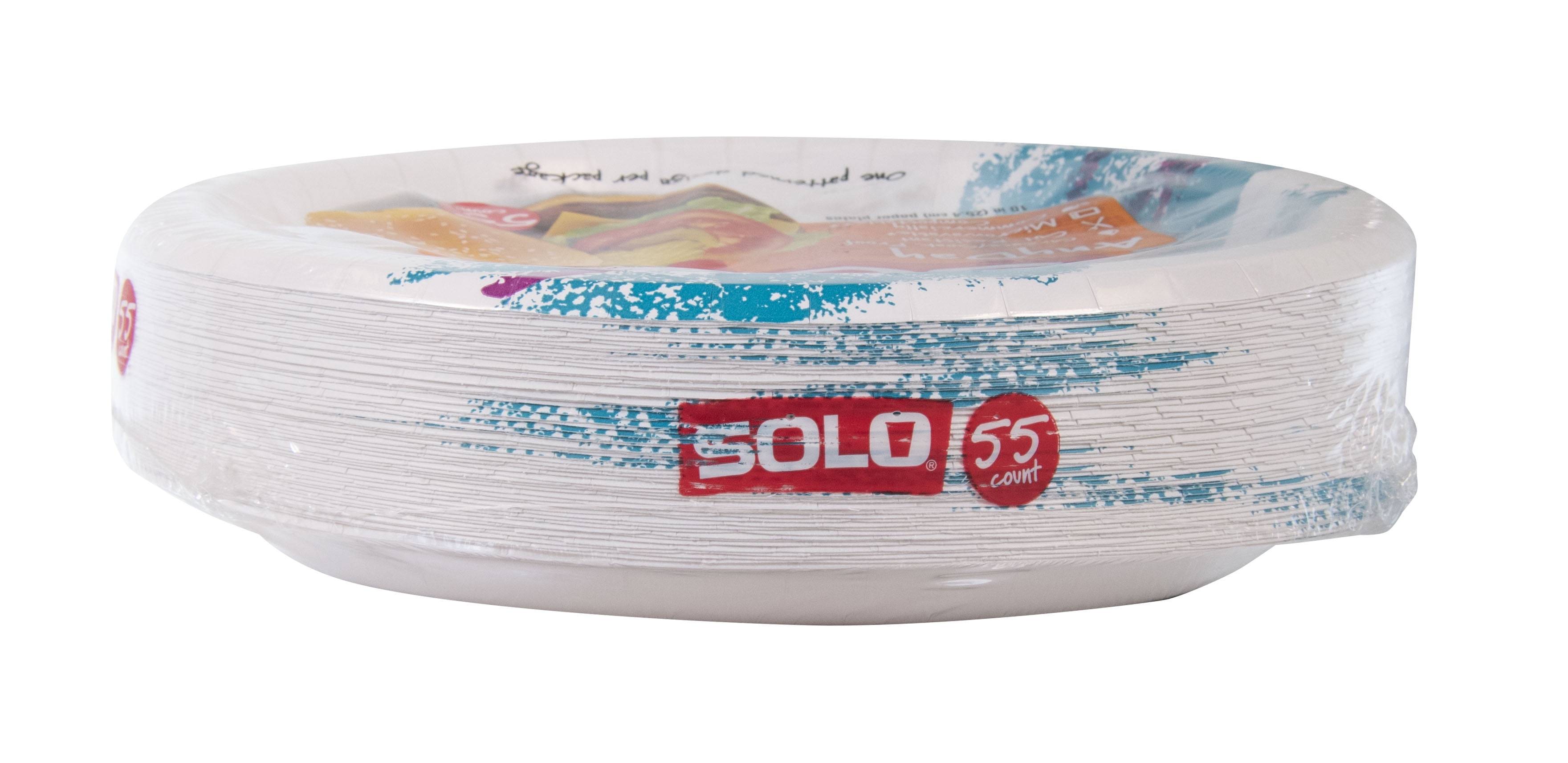 Solo Jazz Paper Dinner Plates, 10", 55 Count