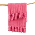 thumbnail image 5 of Home Soft Things Reversible Tweed Throw Blanket, Super Soft & Cozy - Camellia Rose, 50x60", 5 of 8